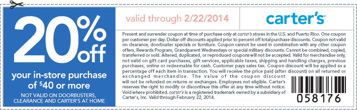 Carter's Coupons Carter's Coupons
