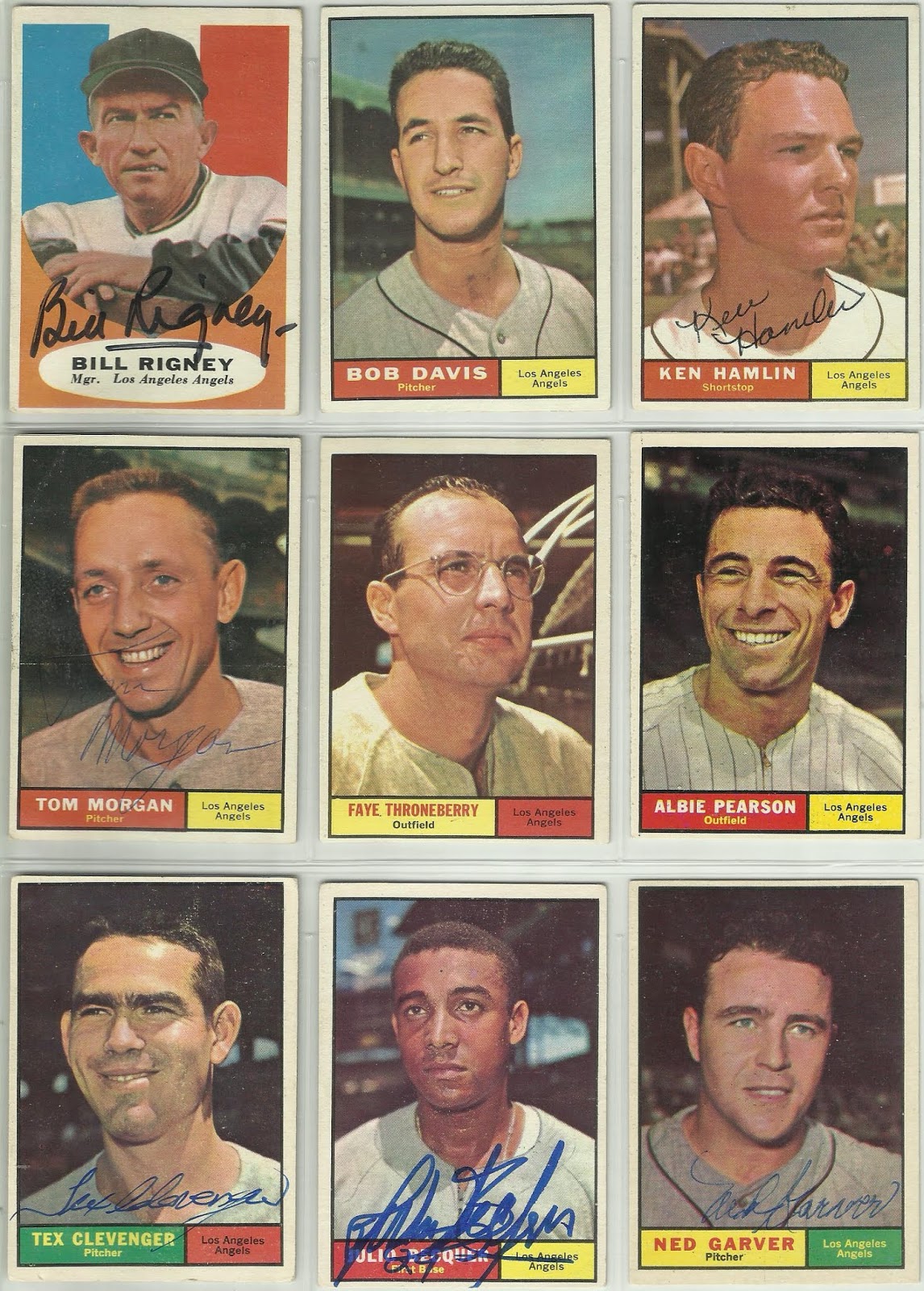 apba baseball roster 1961 angels