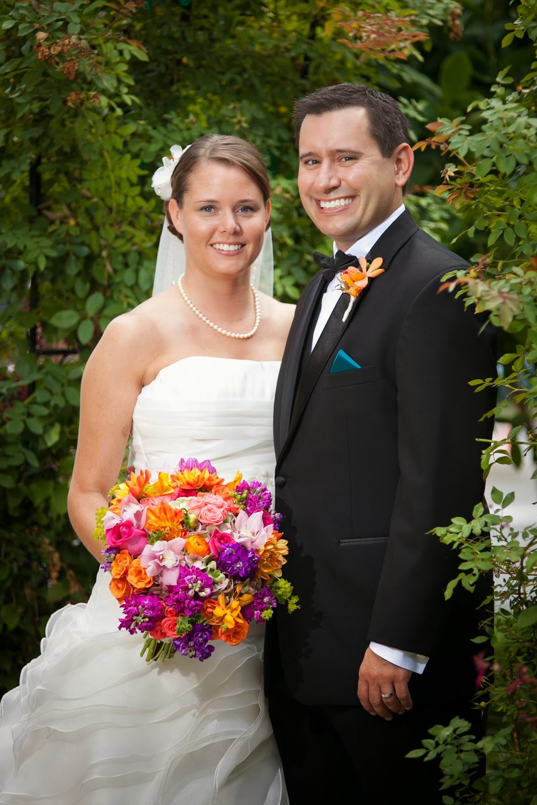 Bright mixed bouquets with gray dresses... | Erin Volante Floral