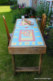 vintage, game table, reclaimed wood, metal, industrial, build it, http://bec4-beyondthepicketfence.blogspot.com/2015/12/these-are-few-of-my-favorite-things.html