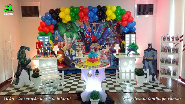 Decoração infantil festa dos Super Heróis - Decoração provençal