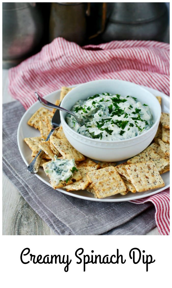 Creamy Spinach Dip with Fresh Spinach