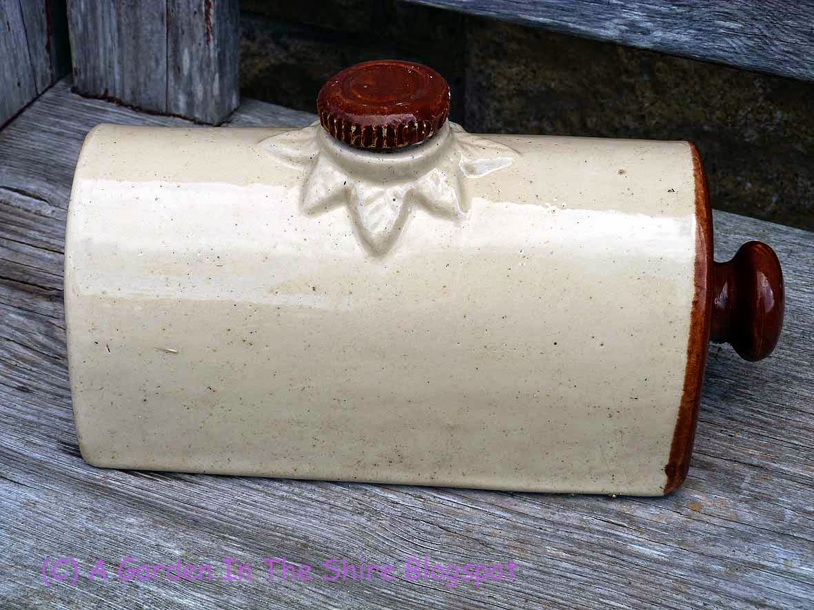 Country Ways and Cottage Days Vintage Stoneware Hot Water Bottle