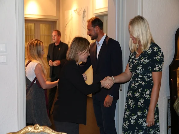 Crown Princess Mette Marit and Crown Prince Haakon held a lunch for representatives of Music Industry at Skaugum Palace in Oslo