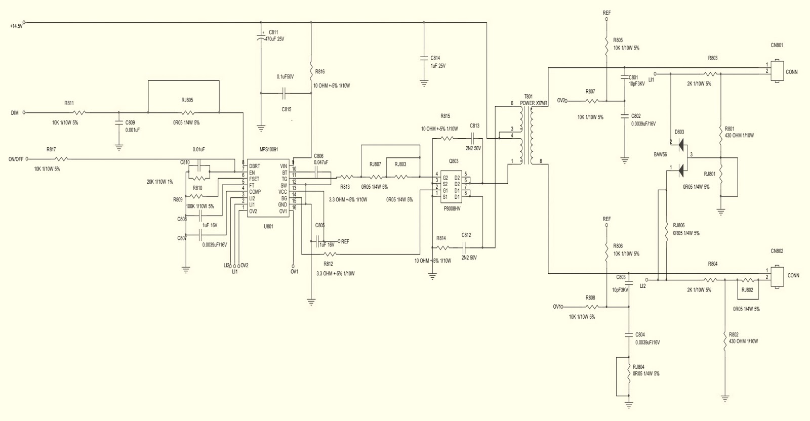 Electro help: AOC2236VWA – LCD monitor circuit diagram – 7155G2892