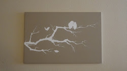 canvas diy painting branch birds bird painted easy paintings simple canvases prints