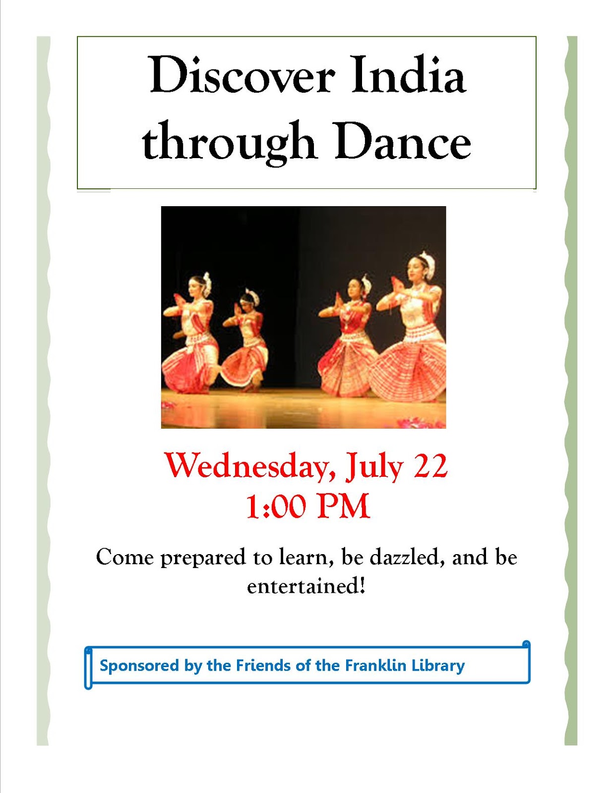 Franklin Library: Discover India through Dance
