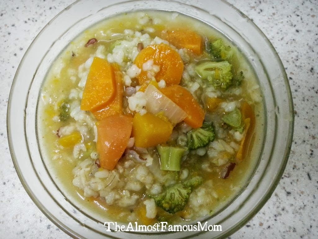 The Almost Famous Mom Hearty Vegetable Porridge with Pumpkin, Broccoli