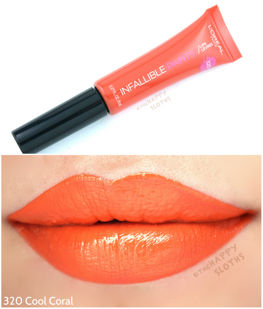 L'Oreal Infallible Lip Paints 320 Cool Coral