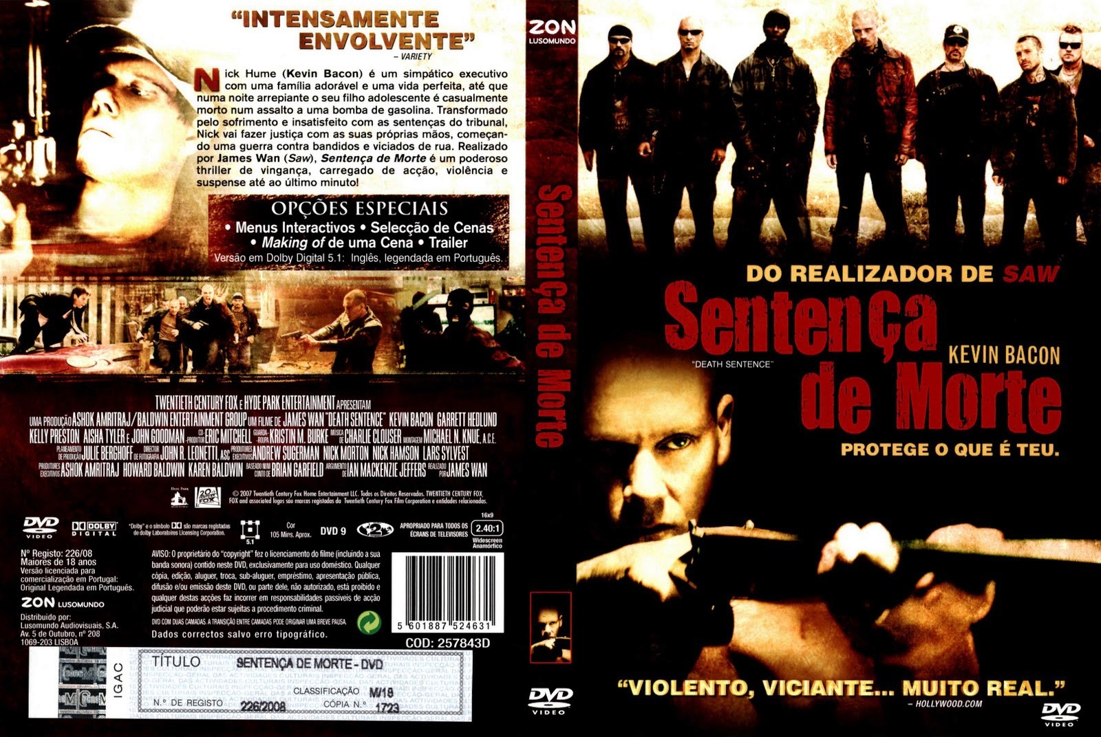 Capas Filmes Ação Sentença de Morte