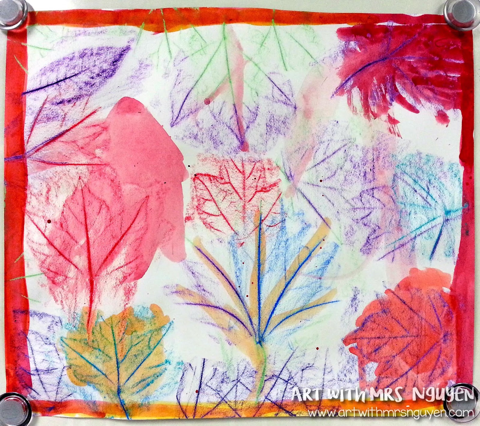 Fall Leaf Rubbings (K) Art with Mrs. Nguyen