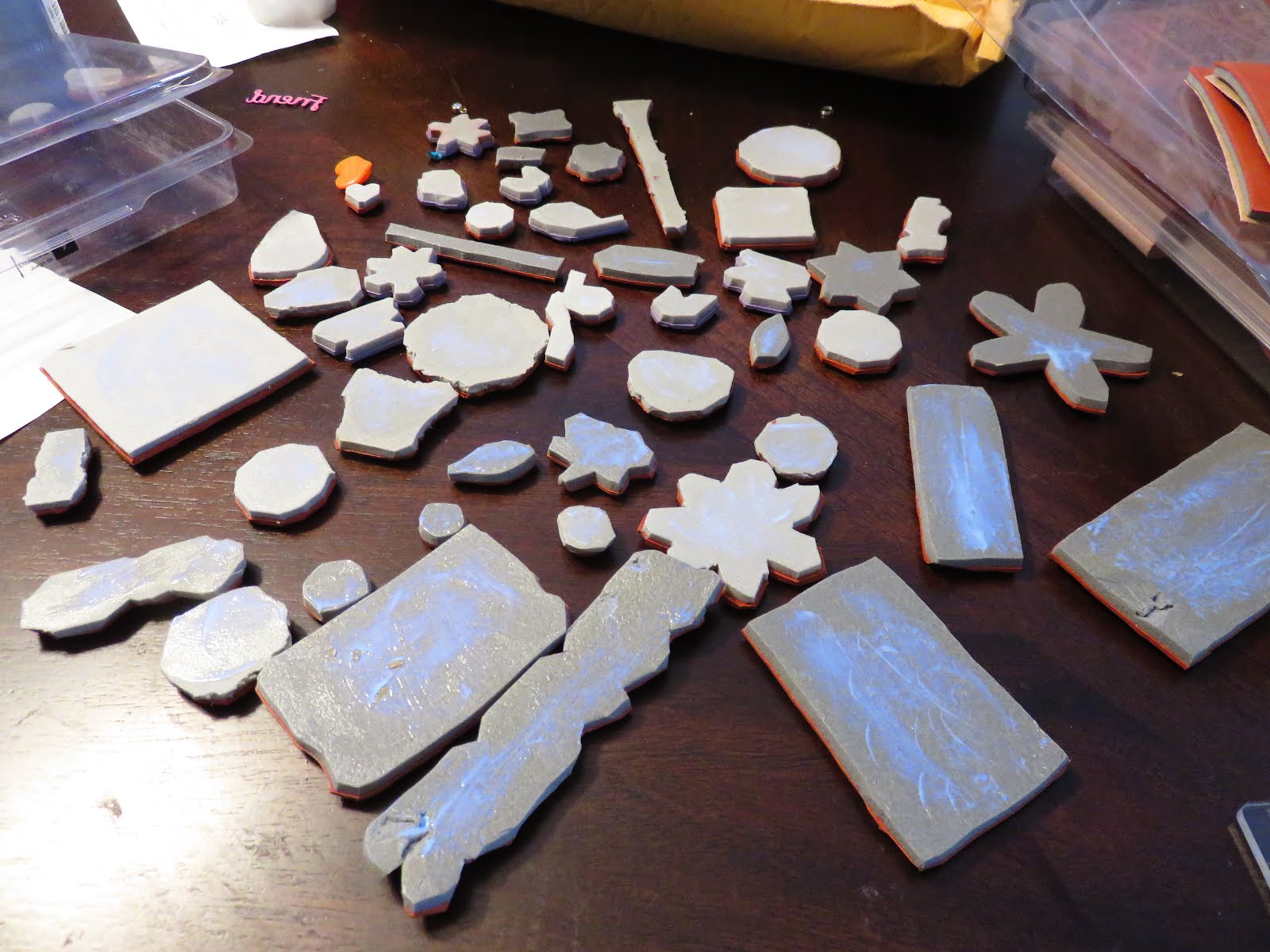 "Hi" Notes Converting Wood Mounted Rubber Stamps to Cling Mountings