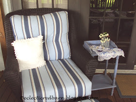 Eclectic Red Barn: Painted Laminate Side Table on deck