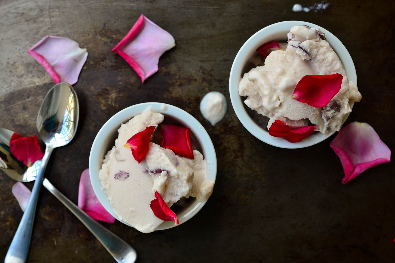 Greedy Girl Vegan rose petal icecream