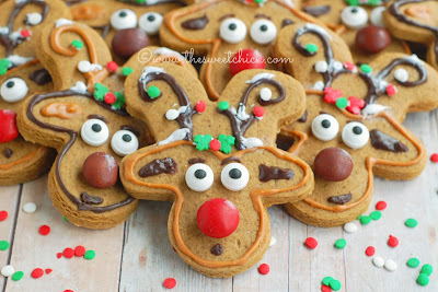 Gingerbread Reindeer Cookies by The Sweet Chick