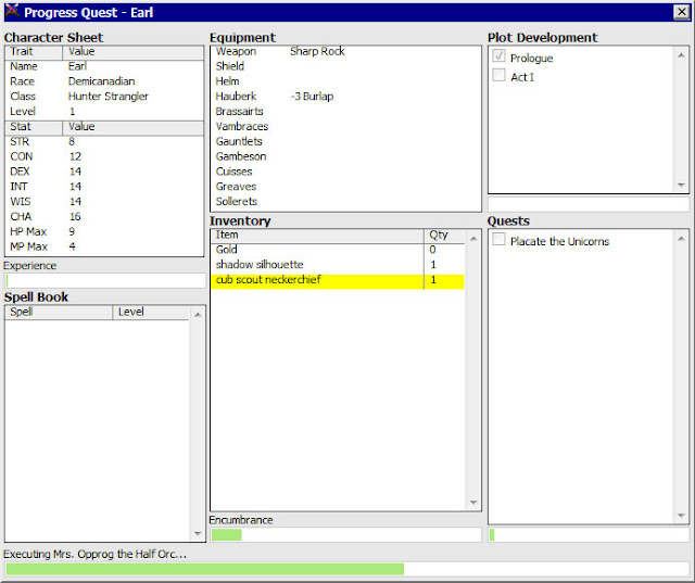 The Earliad Progress Quest