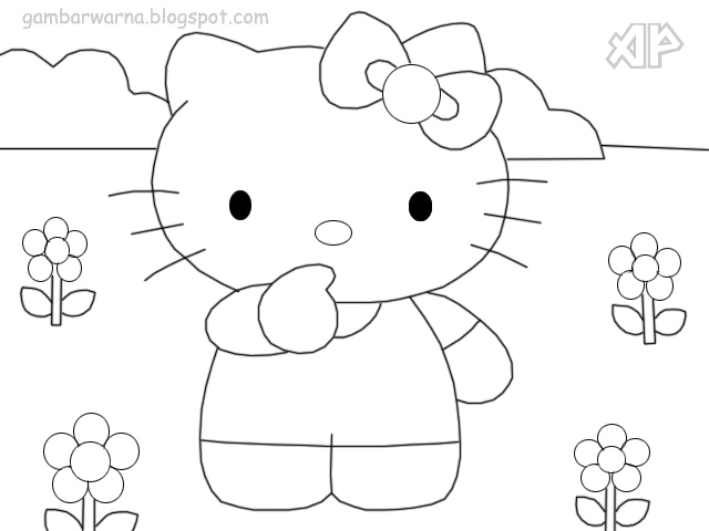 Mewarnai Hello Kitty | Belajar Mewarnai Gambar