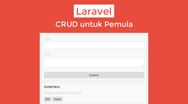 Tutorial CRUD pada Laravel 5.3 untuk Pemula