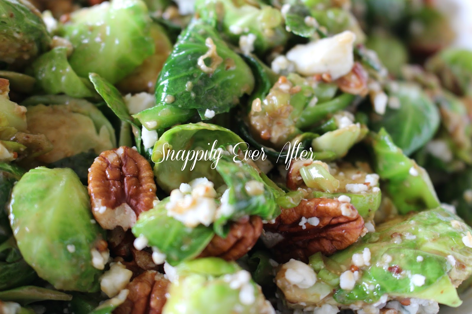 Snappily Ever After Pecan and Brussels Sprouts Salad