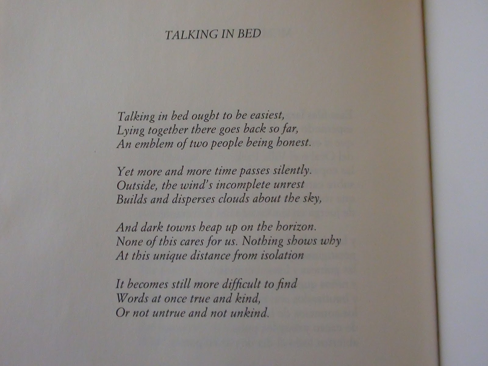 LAMENTOS DE UN MARINO VARADO EN TIERRAS DE SECANO Hablar en la cama / Talking in bed