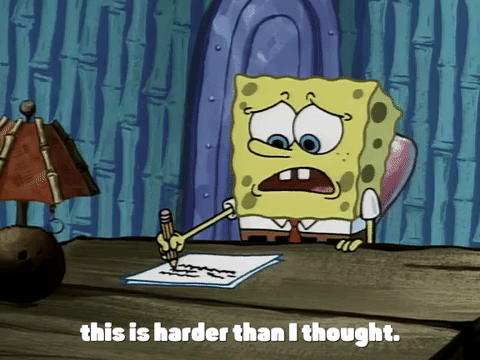 Spongebob writing meme picture