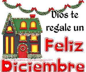 Tarjeta nueva de Feliz Diciembre lleno de paz y amor