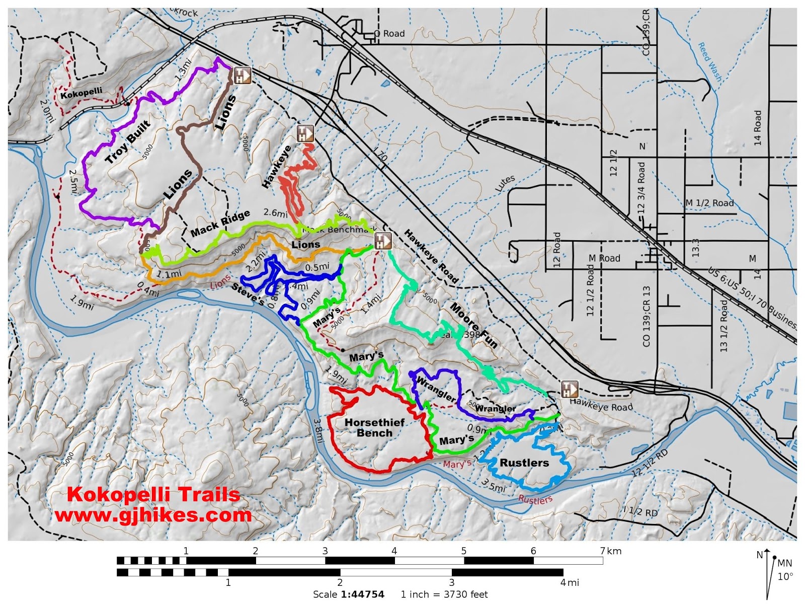 gjhikes com Steve 39 s Loop - Kokopelli%2BTrails%2B2018%2BMap