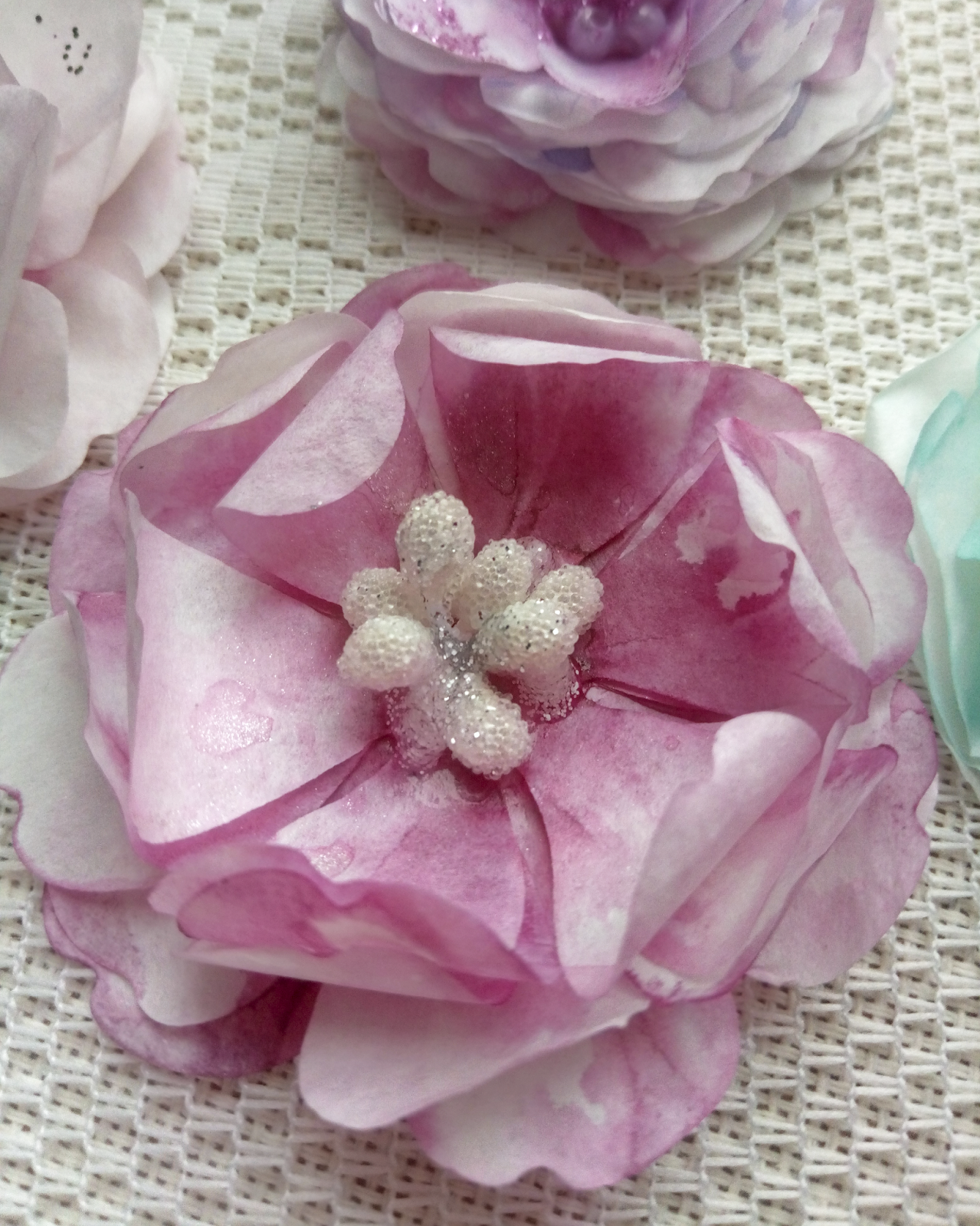 Моя мастерская: Цветы из кальки по 1 этапу СП с Олей Килиной