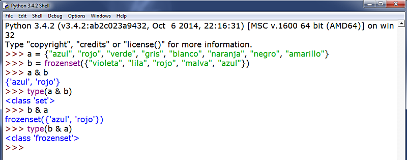 APRENDER A PROGRAMAR CON PYTHON: CONJUNTOS (SET Y FROZENSET)