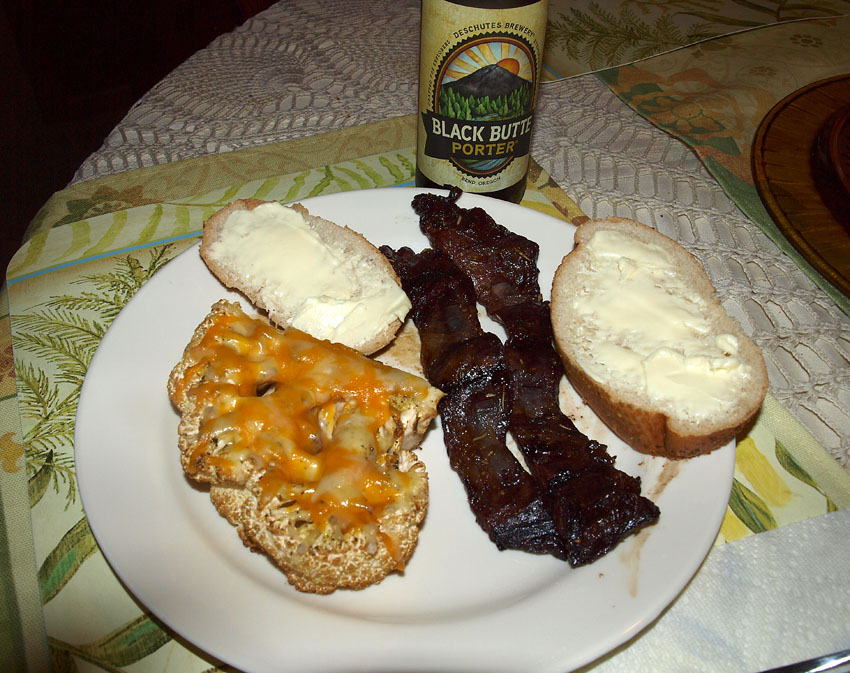 Pellet Smoker Cooking Skirt Steak Kabobs and Smoked Cauliflower Steak