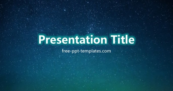 night sky powerpoint template professional business template