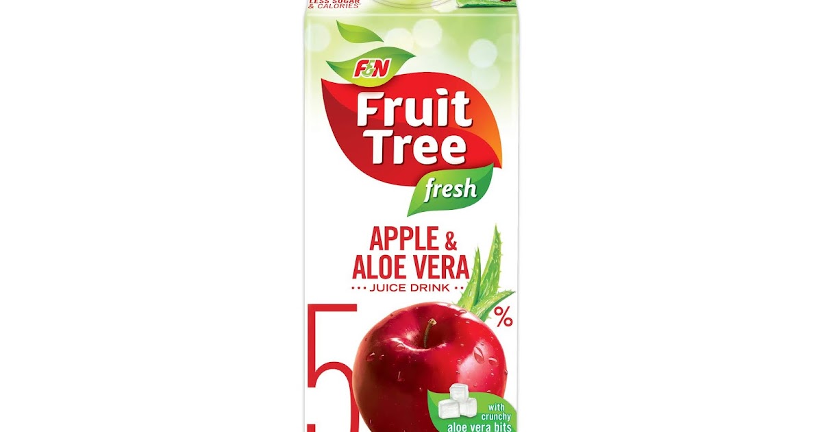 F&N Fruit Tree Fresh Juices Apple & Aloe Vera and Orange Flavors are