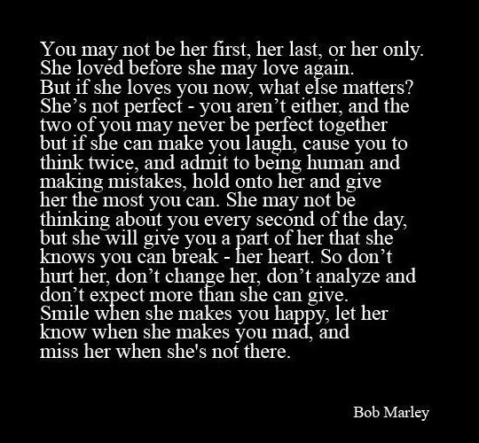 How To Love A Woman According To Bob Marley