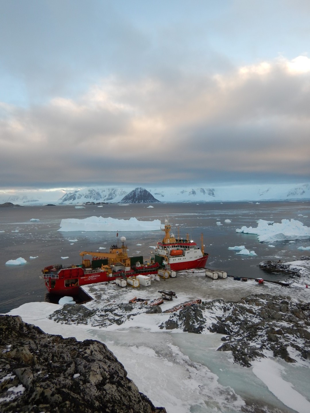 Leaving Rothera on the RRS Ernest Shackleton!