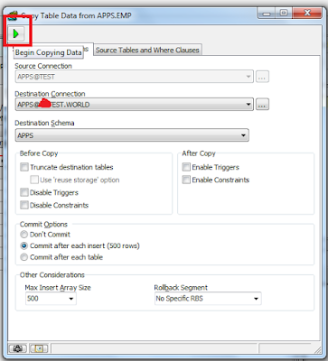 How to copy Table data from one DB to another DB, askhareesh blog on oracle Apps, www.askhareesh.com