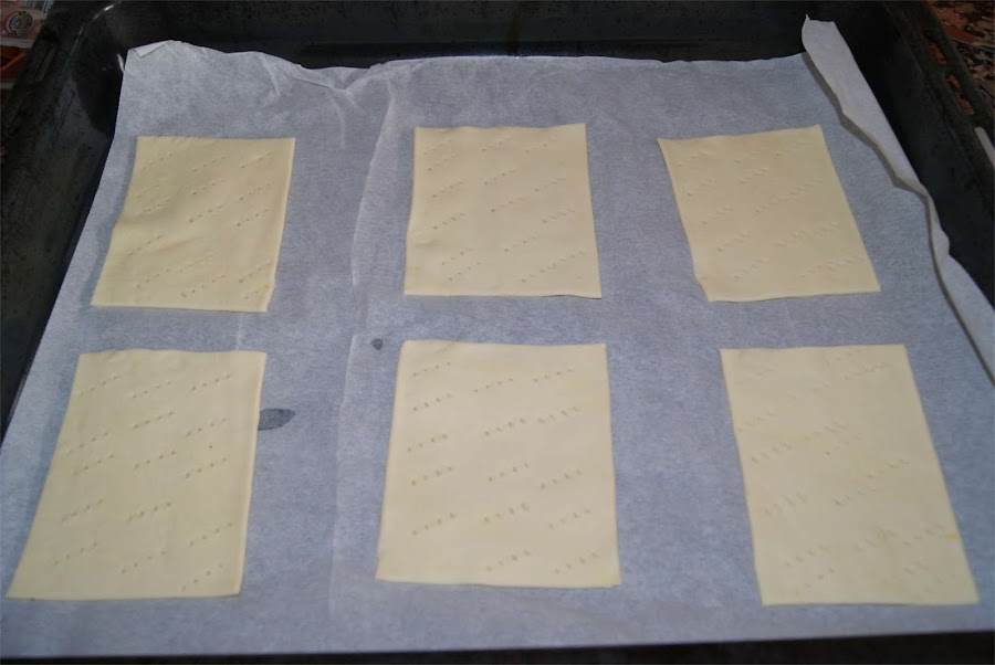 Hojaldres de tomate y calabacín paso 1