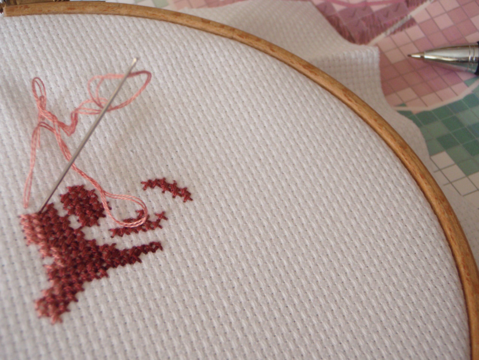 Very cross, cross stitch, Lucykate Crafts