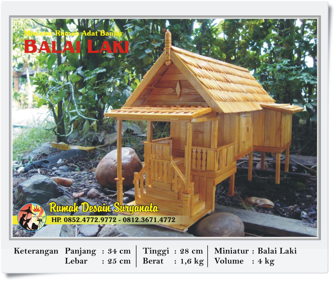 Rizaldy Weblog Miniatur Rumah Adat Banjar Balai Laki Desain