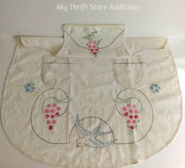 Handmade embroidered apron