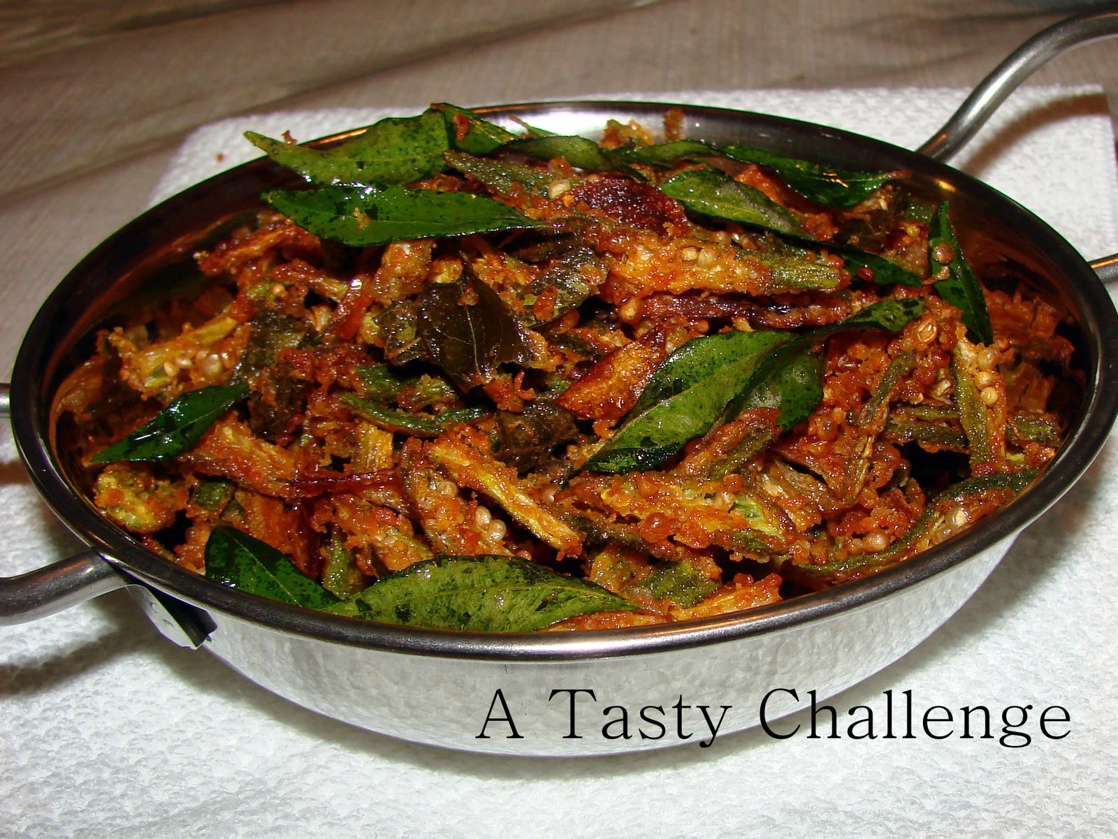 A Tasty Challenge..... Bhindi/ Lady’s Finger/ Okra/ Vendakka fry