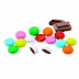 Chocolate coated candy multi color