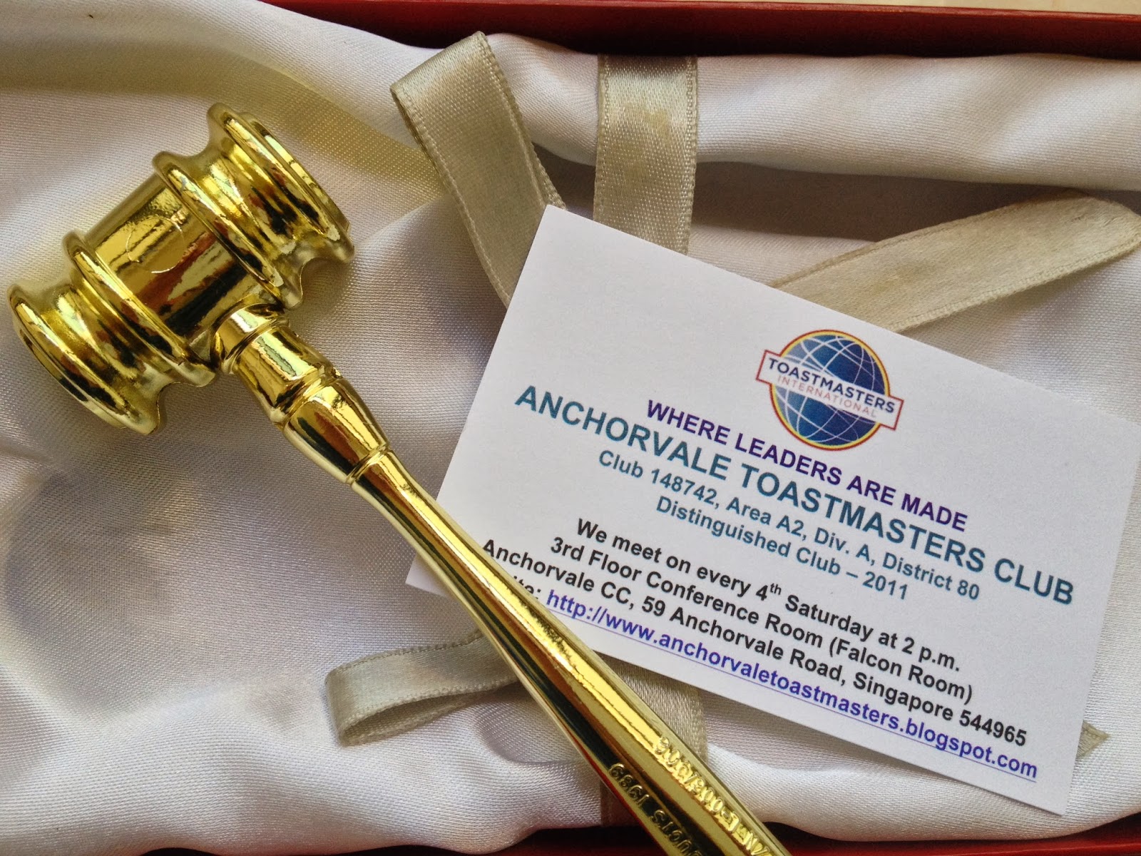 Anchorvale CC Toastmasters Club, Singapore (Sengkang) October 2013