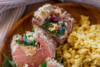 SPINACH BACON STUFFED PORK TENDERLOIN