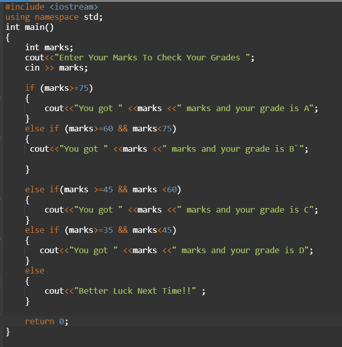 Conditional Statements in C++