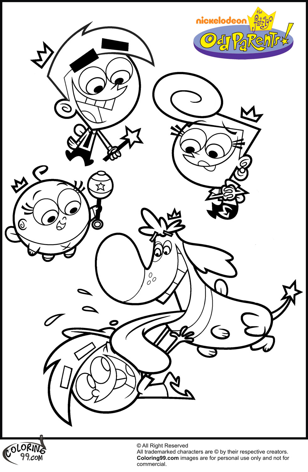 fairy oddparents coloring pages - photo #12