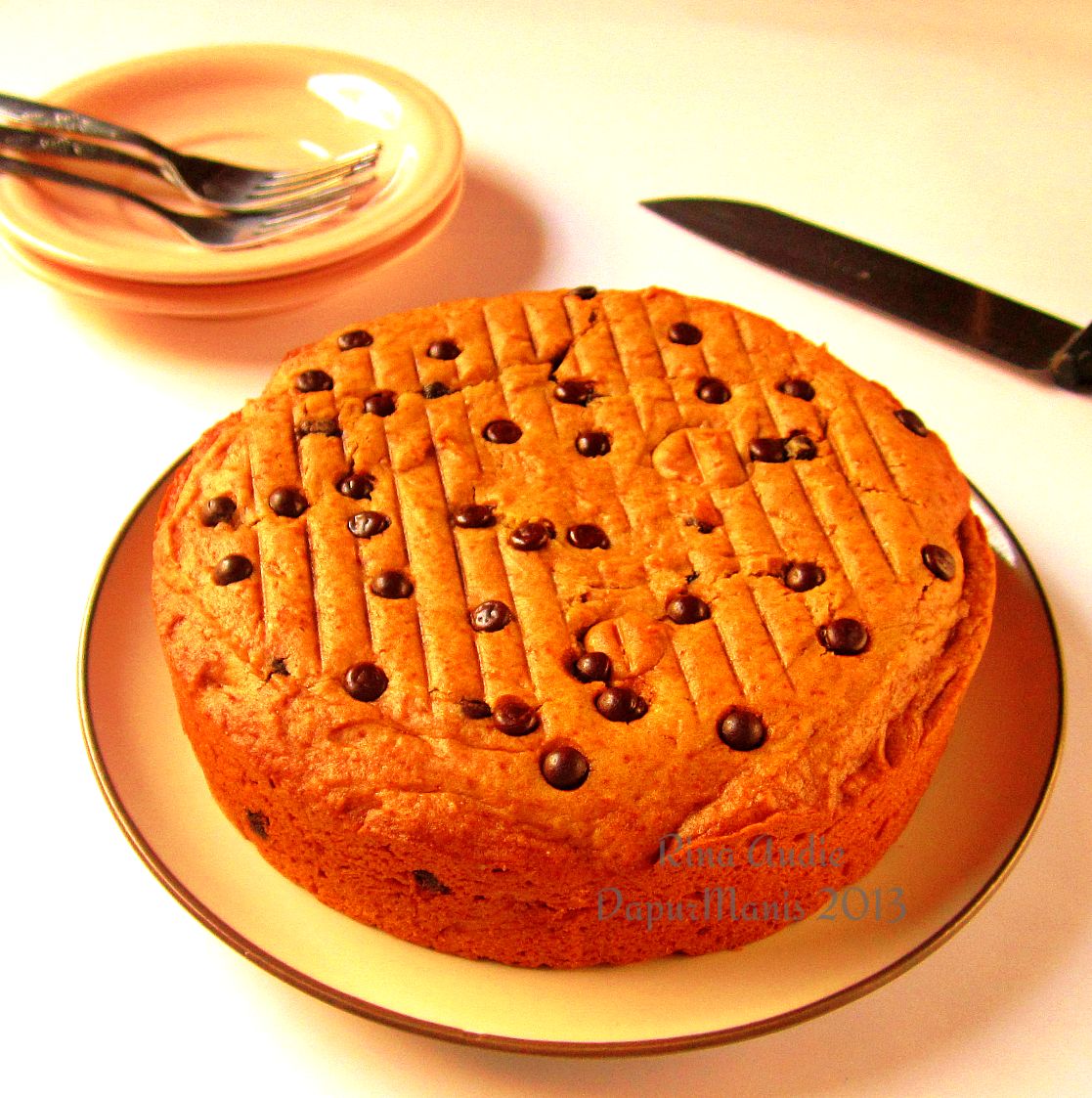 Eggless Chocolate Chip Banana Bread DapurManis