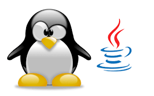 Pinguim Tux e a logo do Java