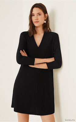 Vestido Negro Manga Larga Vestido Negro Manga Larga