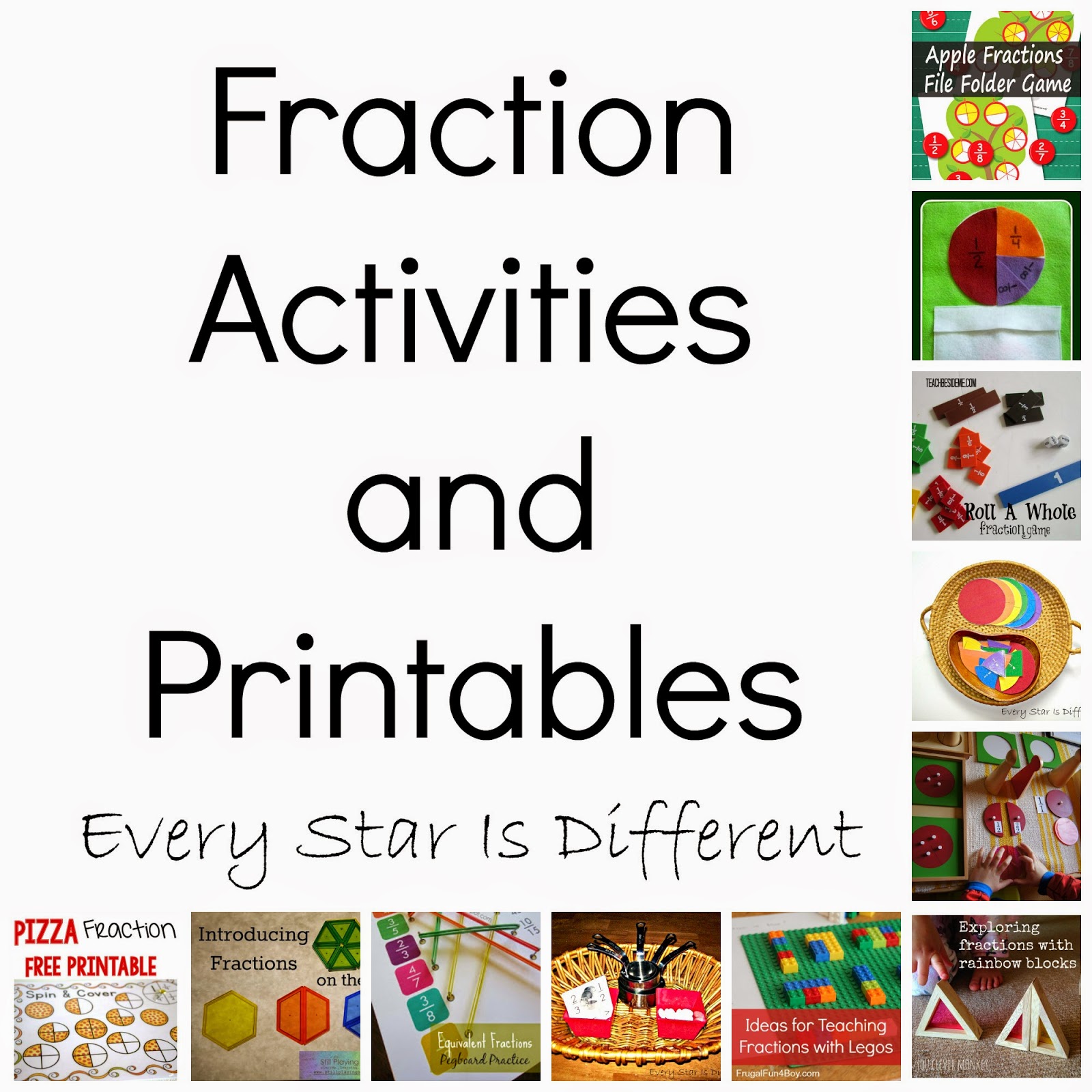 Fractions Activities and Printables