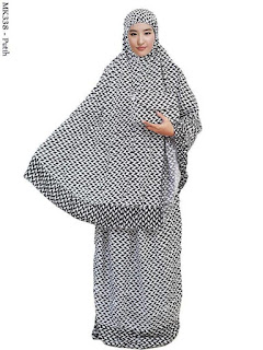 Mukena Katun Rayon Monochrome Putih Mukena Katun Rayon Monochrome Putih